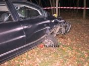 Машина двигалась по направлению к Почайне, но вылетела на тротуар