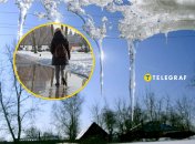 Потепління, жінка, бурульки