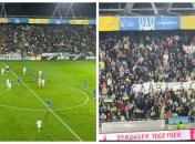 Банер Слава ЗСУ на матчі Україна — Шотландія