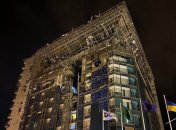 Поврежденное здание отеля Kharkiv Palace