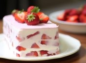 Полуничний торт без випічки