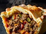 Сытный пирог – отличный вариант перекуса (изображение создано с помощью ИИ)