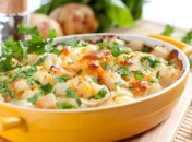 Овощная запеканка с консервированным тунцом