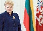 Грибаускайте записала видеообращение на украинском по случаю Дня Независимости