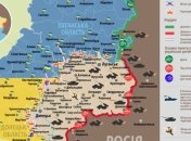 Карта АТО: оккупанты применяют минометы и пушки на трех направлениях