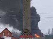 Кадр из видео с пожаром в Яковлево