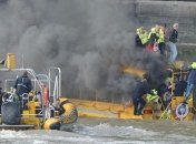 В Лондоне горел туристический автобус-амфибия 