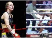 Начала месить уже упавшую соперницу: брутальный женский бокс (видео)