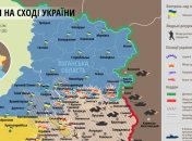 Карта АТО на востоке Украины (20 января)