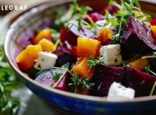 Салат имеет нежный вкус и очень просто делается (изображение создано с помощью ИИ)