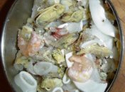 «Морской коктейль» с рисовой вермишелью