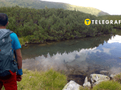 Водоем затерян в Карпатских горах