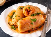 Постные голубцы с грибами