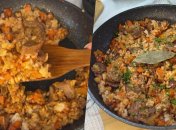 Рис з м'ясом та овочами