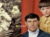 Дмитрий Стус в детстве с отцом Василием