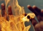 Появилось видео самосожжения в центре Киева