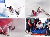 Падение Нины О'Брайэн на Олимпиаде в Пекине