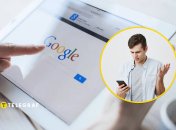 Google, чоловік з телефоном
