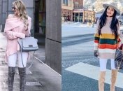 Базовая вещь гардероба: зимние наряды с белыми джинсами