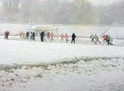 Из-за снегопадов были отменены матчи чемпионата Украины по футболу