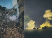 Вот такие столбы дыма ранним утром видели над городом жители Запорожья