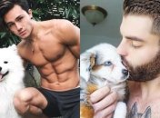 Горячие парни с милыми собачками вскружат головы девушкам (Фото)