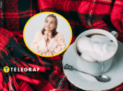 Плед, девушка и кофе