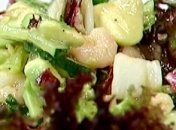 Салат с рукколой и креветками