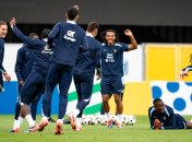 Сборная Франции на тренировке