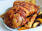 Праздничная утка с яблоками