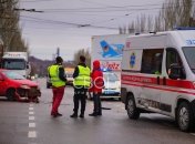 ДТП за участю швидкої допомоги та легкового автомобіля