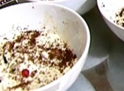 Десерт с кексом и капучино