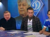 Сергій Стаховський (по центру) стежив за грою "Динамо" зі студії