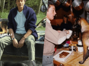 Ален Делон зі своїми собаками