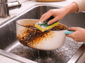 Как отмыть пригоревшую кастрюлю