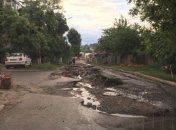 Под Харьковом ливень полностью уничтожил проезжую часть