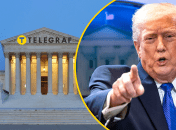 Здание Верховного суда США и Дональд Трамп