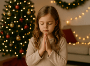 Дівчинка молиться