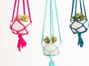 Макраме для начинающих: невероятно простая схема кашпо для цветка