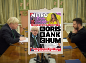 Таблоїд Metro пише, що експрем’єр "вигулькнув у зруйнованій війною Україні, коли спалахнув черговий негідний скандал"