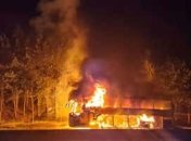 На трассе под Софией загорелся автобус с туристами