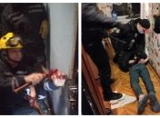 Дебошир не бажав впускати поліцейських, тому довелося зламувати двері