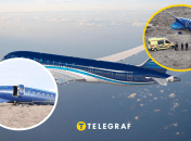Самолет Azerbaijan Airlines, который потерпел крушение