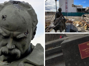 Памятники Шевченко подвергаются вандализму на оккупированных территориях