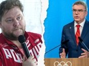 Денис Панкратов и президент МОК Томас Бах