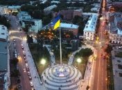 Украинский флаг в Полтаве