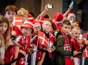 Датские школьники провожали сборную Дании на ЧМ-2022