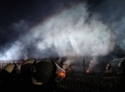 Ночь на границе Польши и Беларуси.