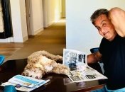 "Нет ничего лучше, чем читать новости с друзьями": Сталлоне показал своих "грозных" питомцев (фото)