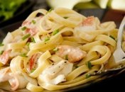Паста с морепродуктами в сливочном соусе
